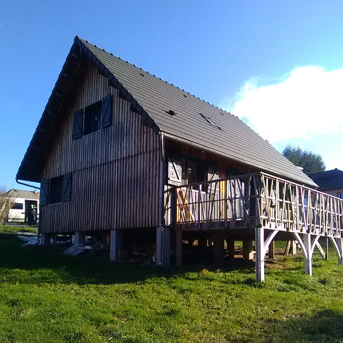 Image de construction de maison en bois