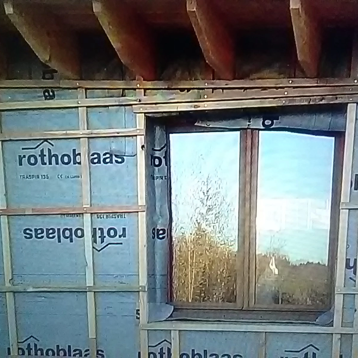 Image de construction de maison en bois