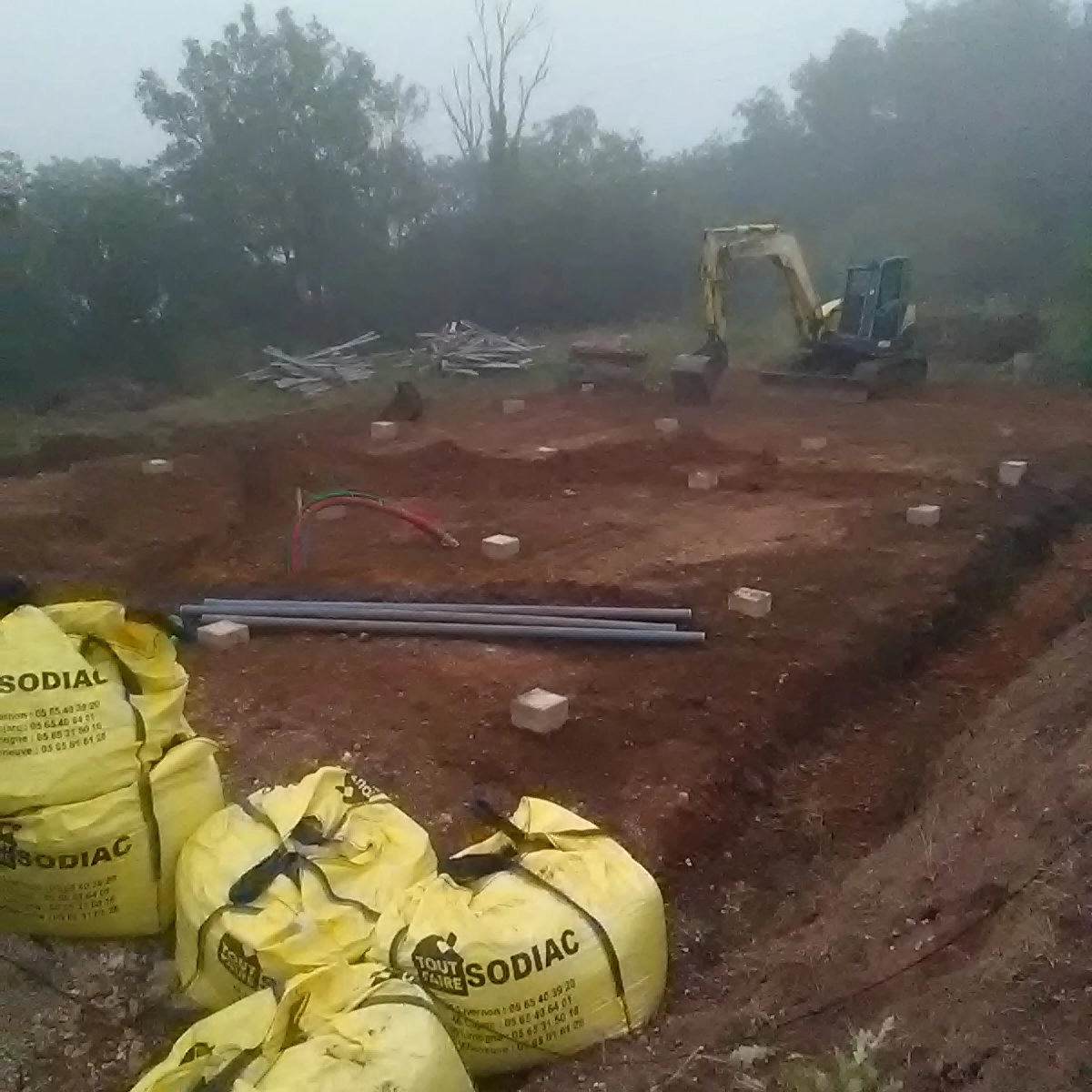 Image de construction de maison en bois