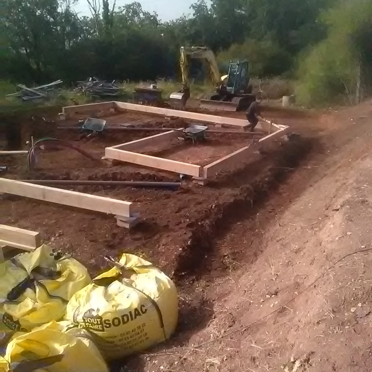 Image de construction de maison en bois