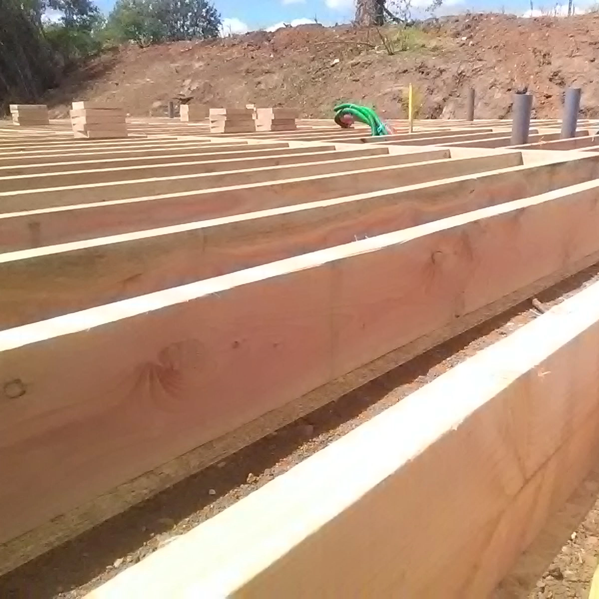 Image de construction de maison en bois