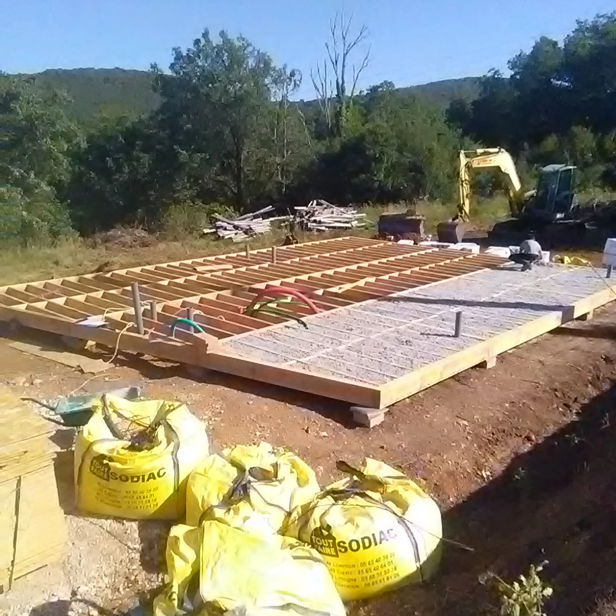Image de construction de maison en bois