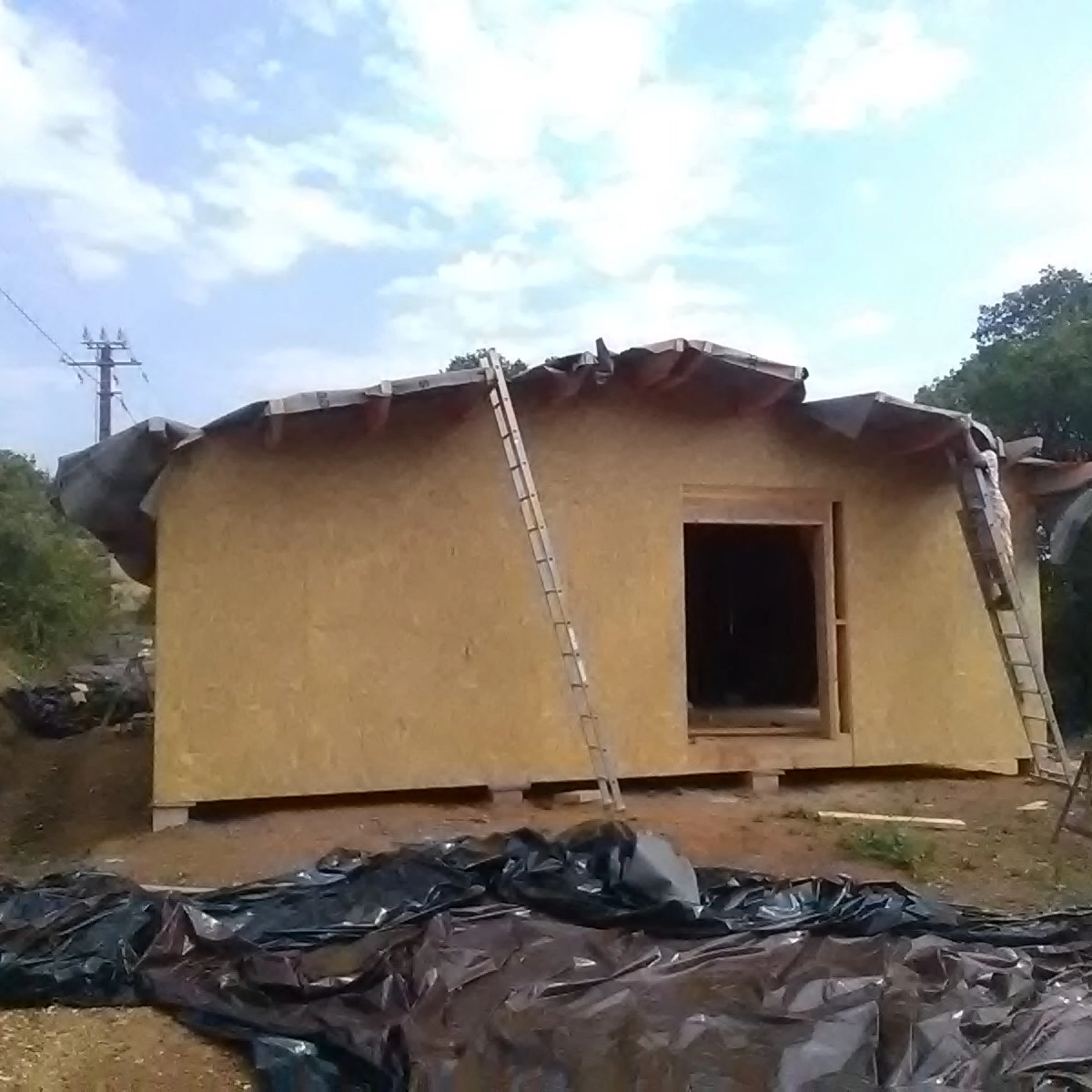Image de construction de maison en bois