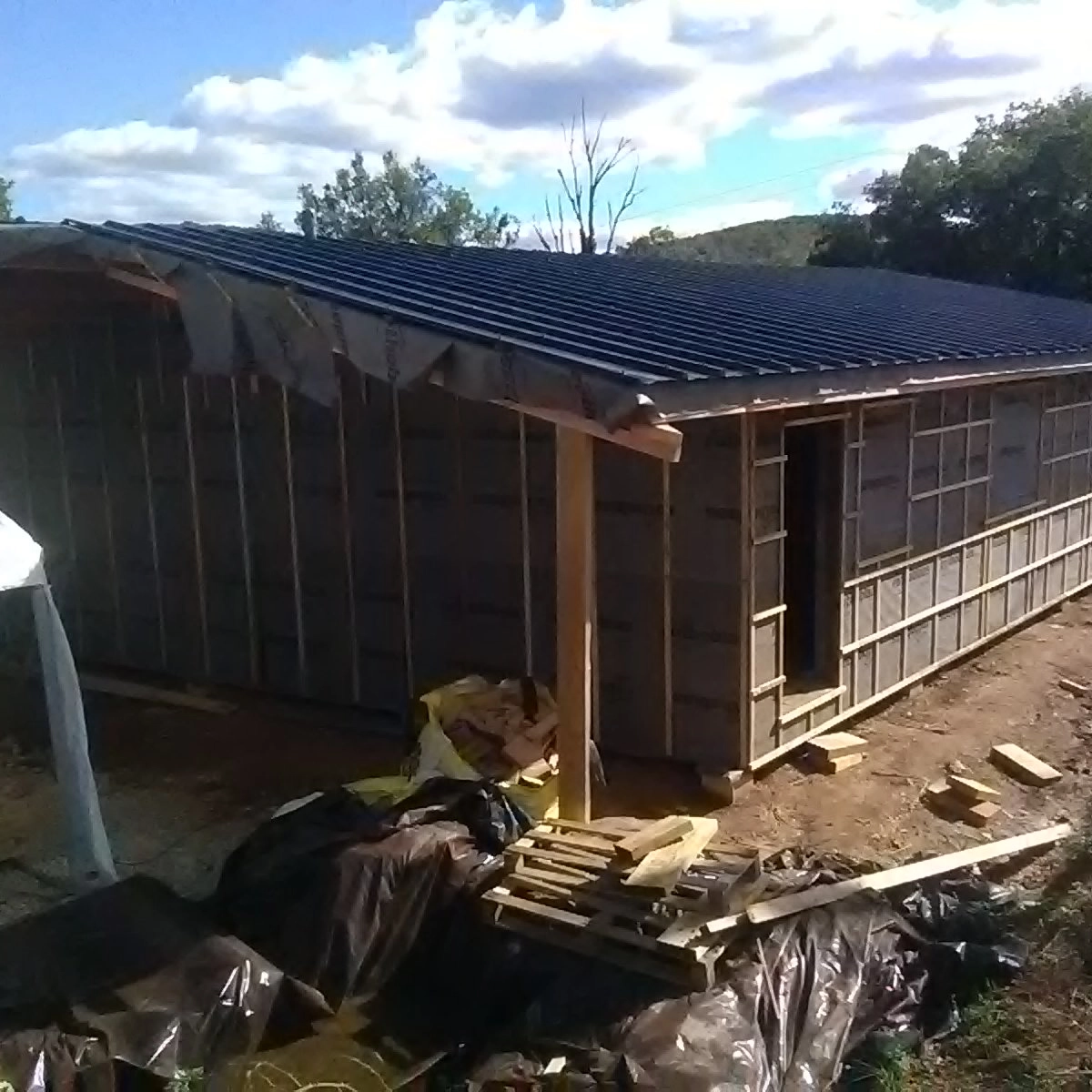 Image de construction de maison en bois