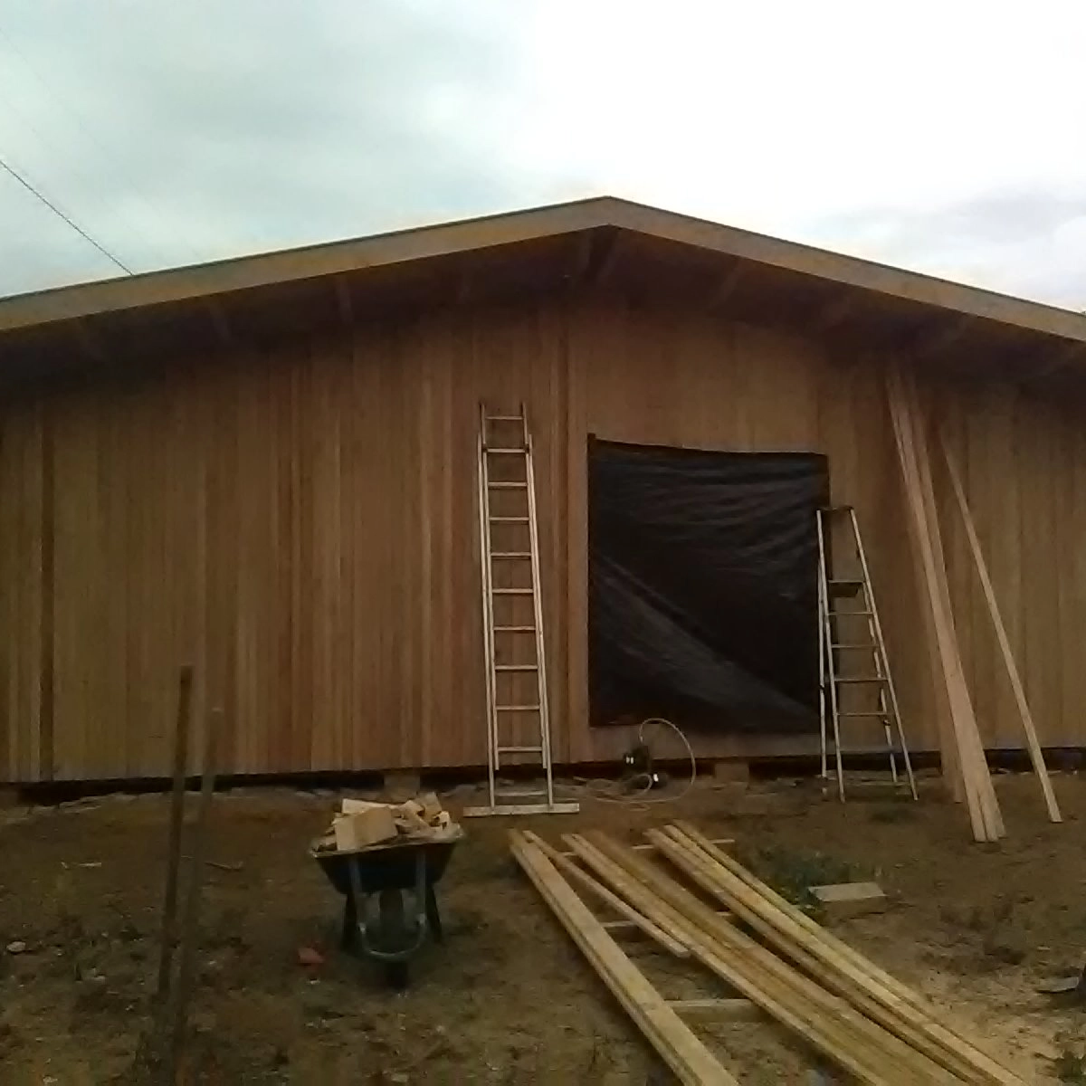 Image de construction de maison en bois