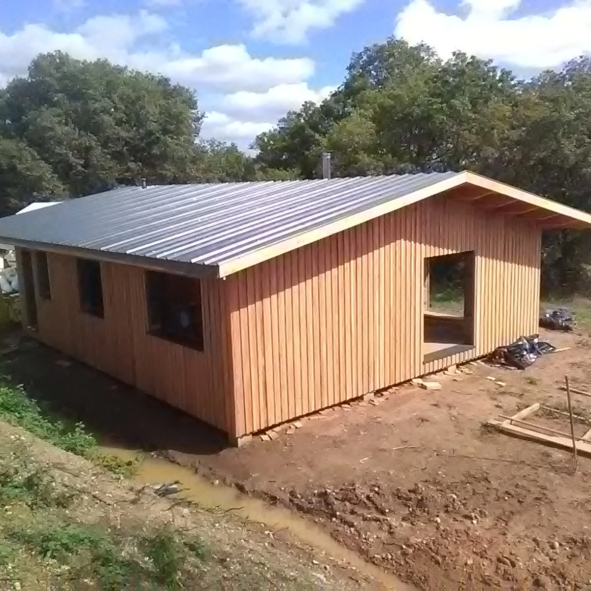 Image de construction de maison en bois