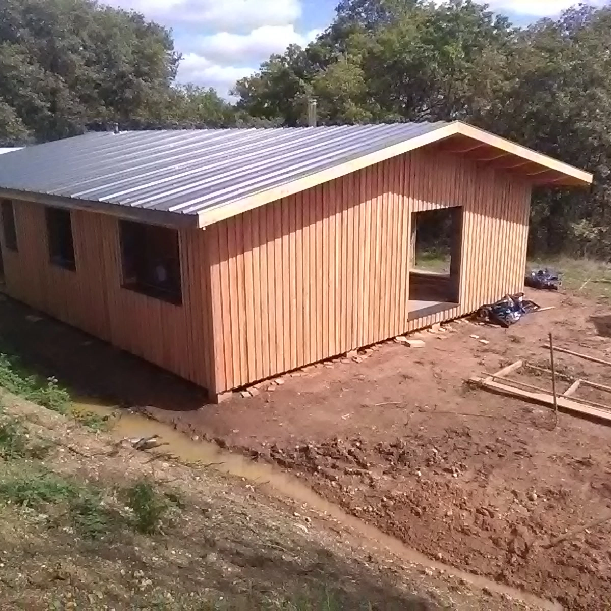 Image de construction de maison en bois