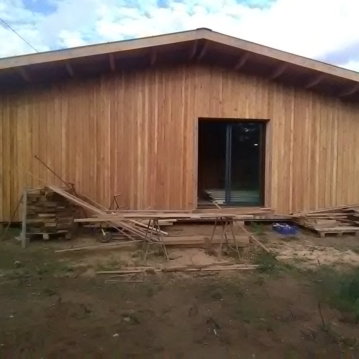 Image de construction de maison en bois