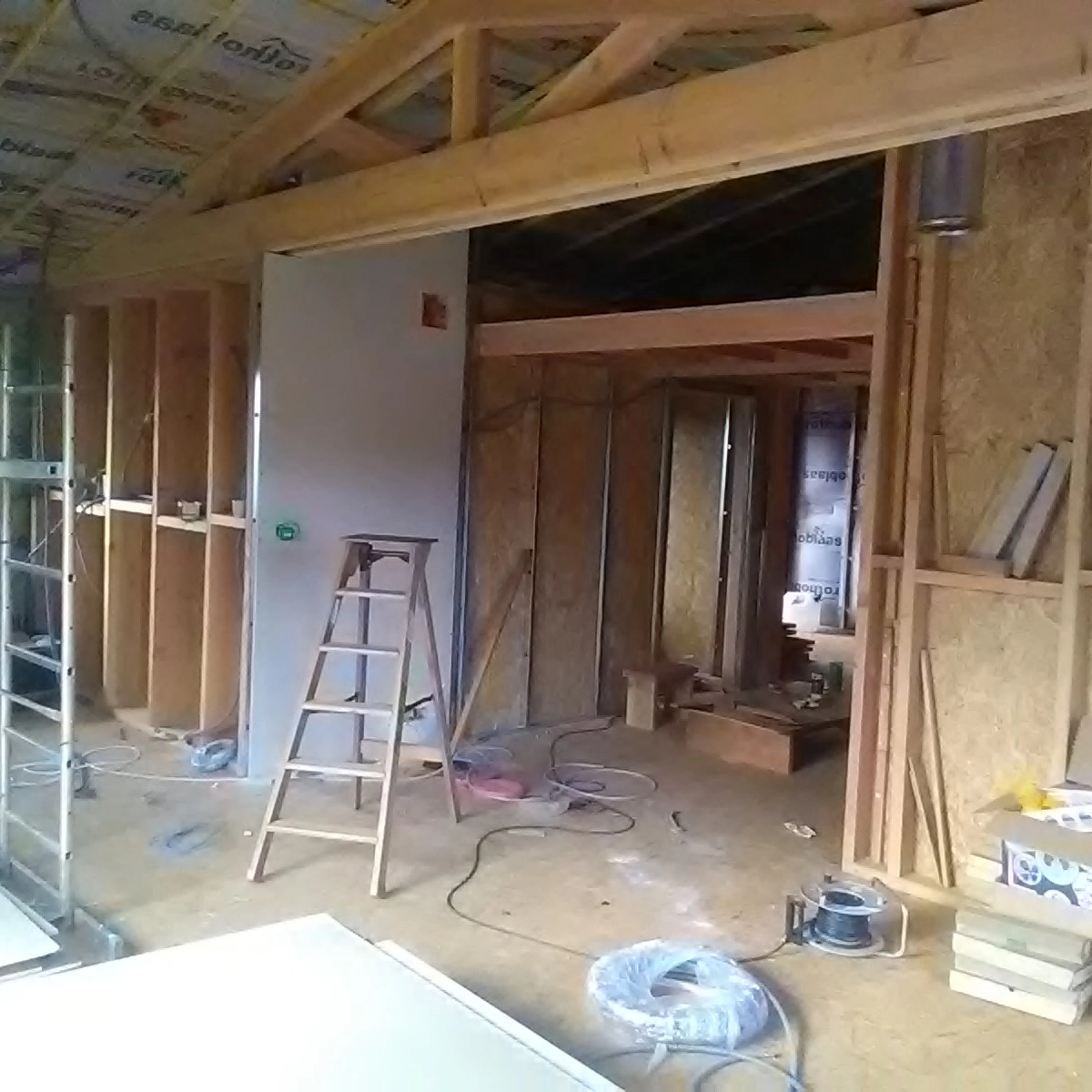 Image de construction de maison en bois